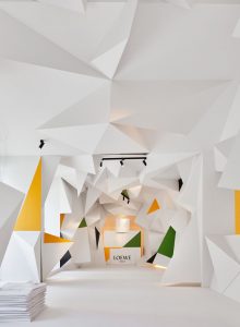 Espacio Loewe Solo Origami diseñado por Pepe Leal en Casa Decor Madrid 2018
