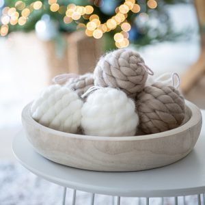 Bolas de lana para el Árbol de Navidad