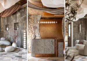 Lámparas decorativas de Aromas del Campo en el Espacio Piedra de Ibiza diseñado por U Interior Design en Casa Decor.