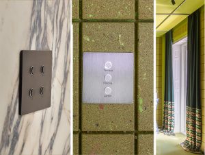 Mecanismos de control de iluminación Lutron integrados en los espacios de Iris Ceramica Group y Bang & Olufsen en Casa Decor 2025