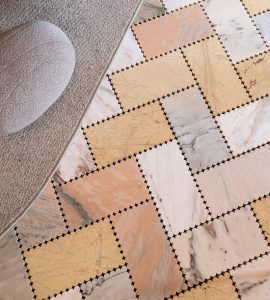 Premio al Mejor Diseño Original de Profesional: Suelo "Sunset Biscuit", diseñado por U Interior Design para el Espacio "Ibiza’s Soul" de Piedra de Ibiza