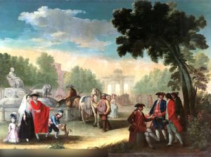 Puerta de Alcalá desde la fuente de Cibeles en el siglo XVIII, eje urbano del Madrid ilustrado