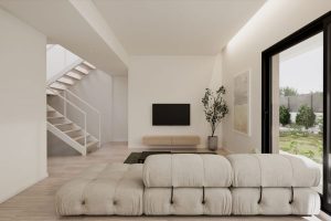 Proyecto residencial Turia Gardens en Valencia, con diseño interior luminoso y arquitectura contemporánea