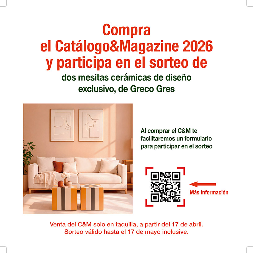Casa decor sorteo mesillas Greco Gres con compra catálogo