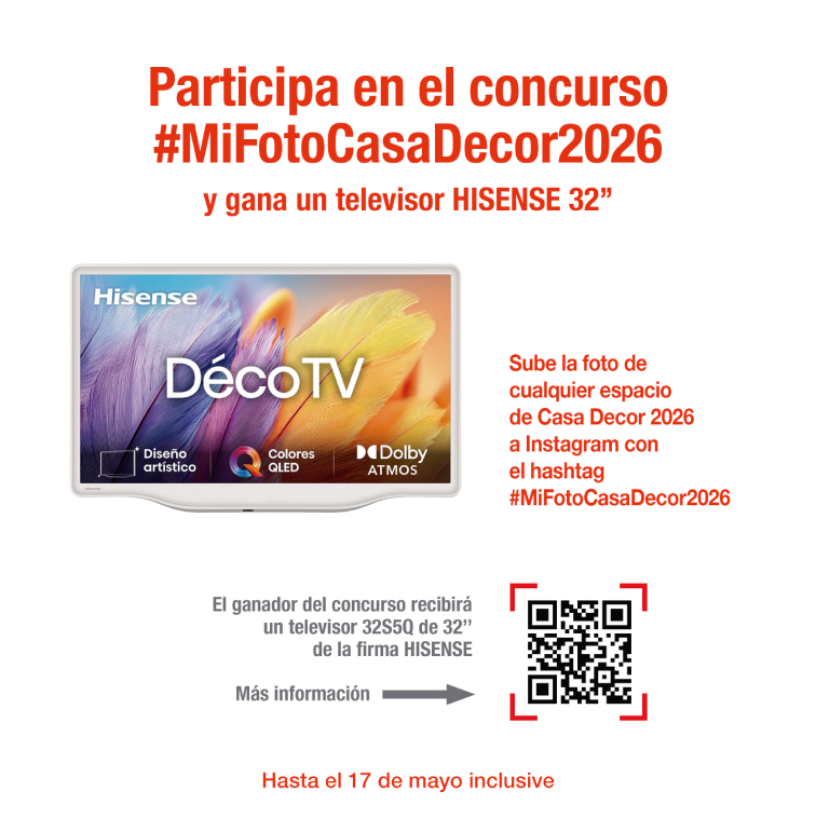 Concurso #MiFotoCasaDecor2026 con Hisense