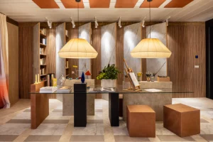 Espacio Entre superficies y palabras de Personal K para Neolith en Casa Decor 2026