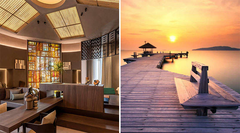 La calidez de un atardecer tropical sirve de inspiración a la propuesta de Trimode Studio para DMark Thailand