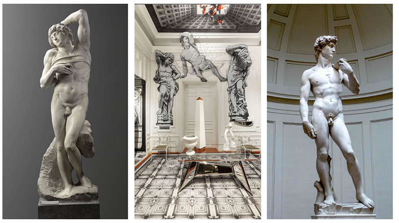 Escultura El esclavo moribundo de Miguel Ángel en el Museo del Louvre