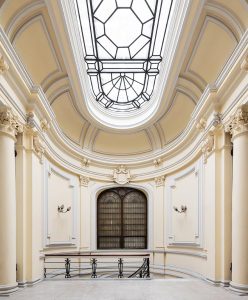Lucernario de cristal de la antigua capilla del Palacio del Marqués de los Vélez